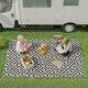 image 6 of Outsunny Reversible Outdoor Rug Plastic Straw RV Camping Mat for Garden Deck Picnic Black | Black