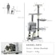 image 7 of PawHut Cat Tree for Indoor Cats, 135cm Scratching Post Climbing Tower, Grey