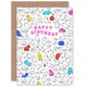 image 1 of Cat Lover Pet Hobbies Pattern Animal Birthday Greeting Card