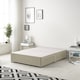 image 3 of Astoria Divan Bed Base with 2 Drawers & 30 Inch Diamante Headboard in Linen Fabric | Brown | Wheat | Double