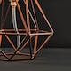 image 4 of ValueLights Angus Copper Metal Basket Cage Table Lamp White Shade and Bulb