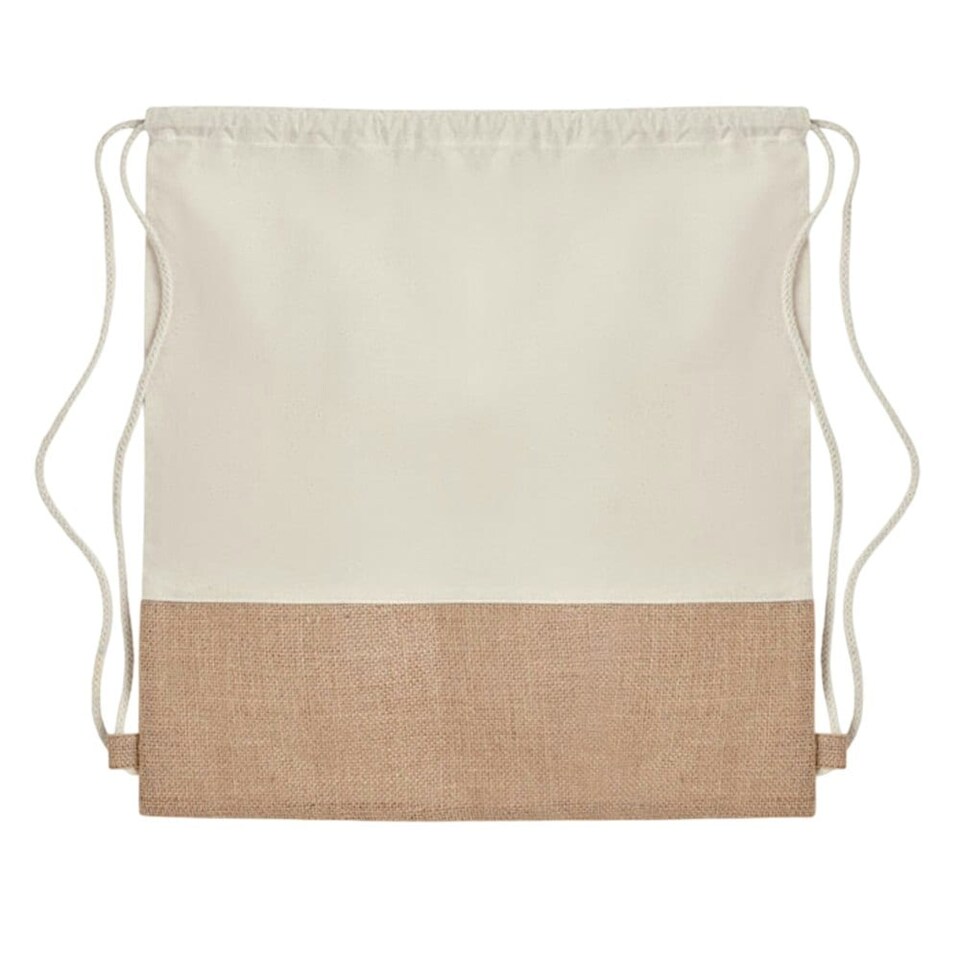 image 1 of MidOcean India Jute Drawstring Bag - Beige - One Size | Brown | Not provided