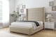 image 2 of Sloomy Sterling Almond Coniston Bed Frame With Mattress With 50"  Upholstered Wingback Headboard 5' King