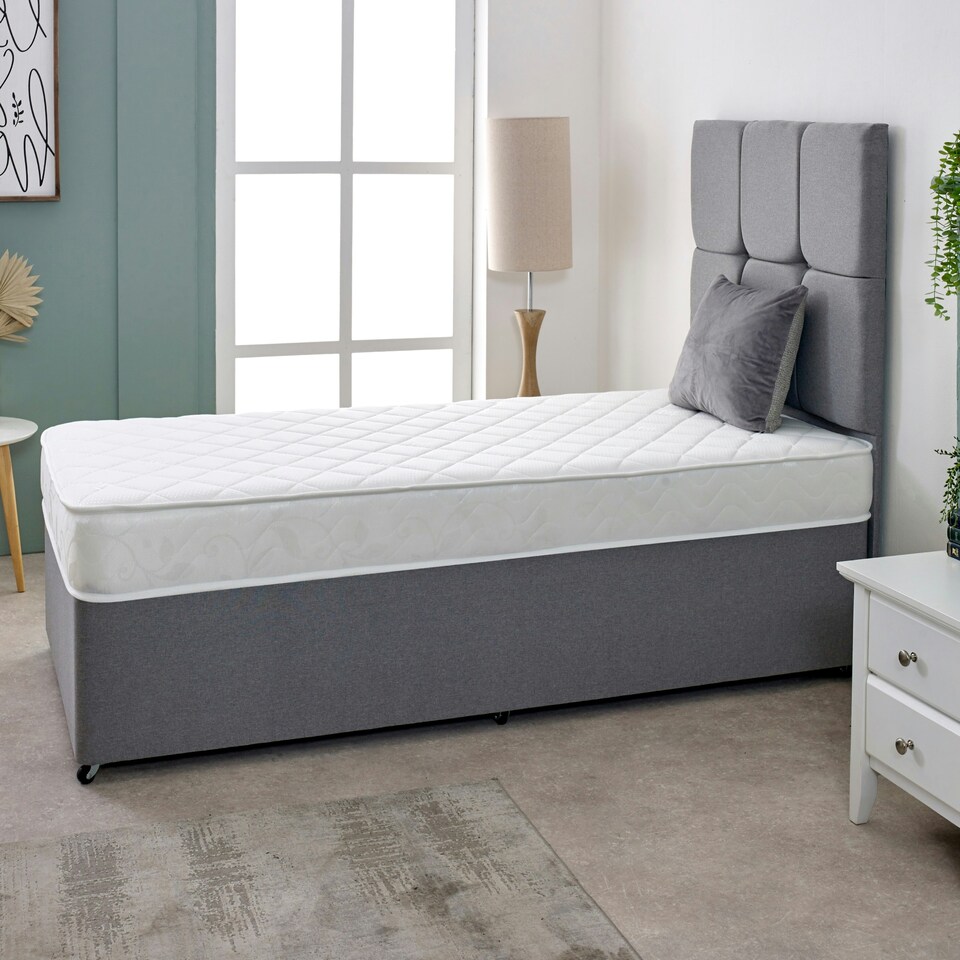 image 1 of Cooltouch Diamond Hybrid Mattress - 18cm Deep, Plush Feel | White | Double