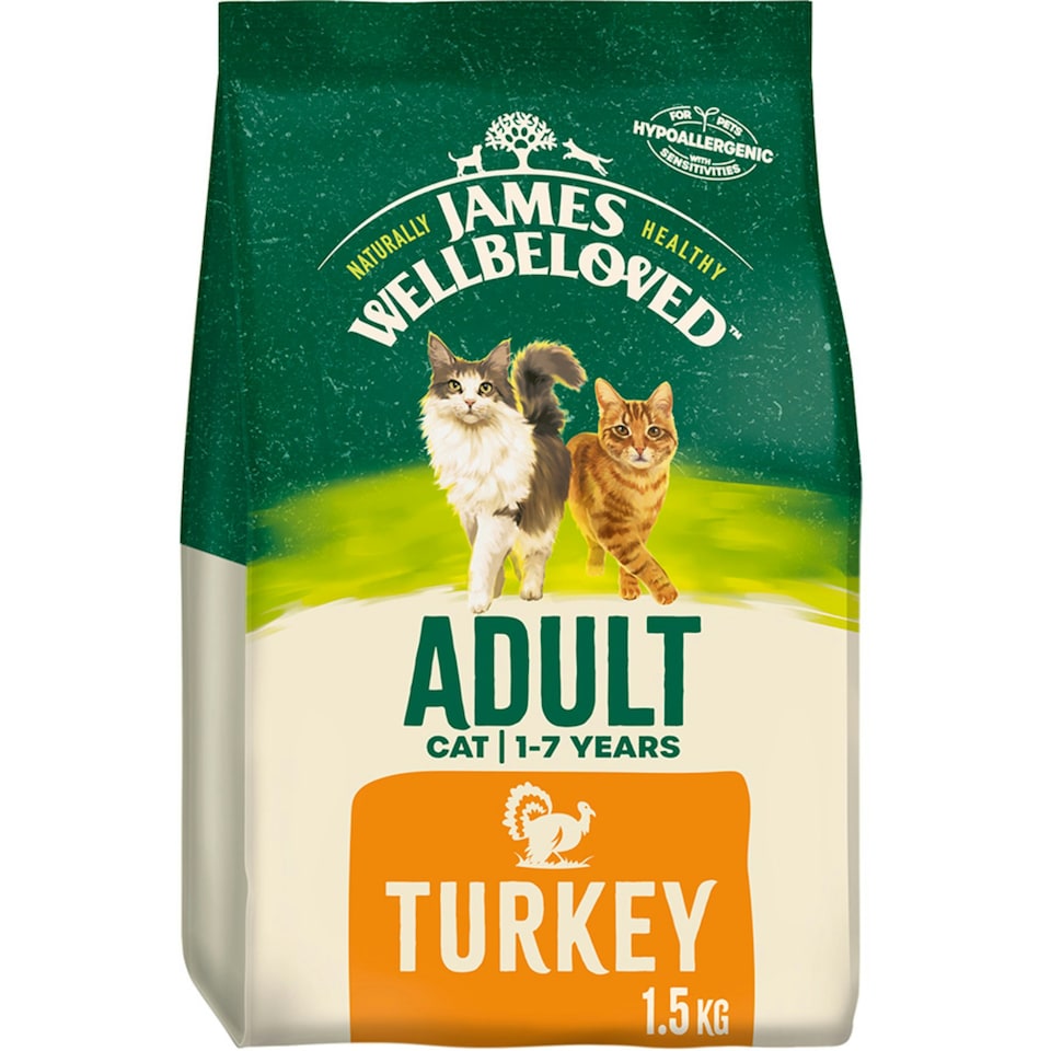 image 1 of James Wellbeloved Turkey/Rice Cat Adult Maint 1.5KG