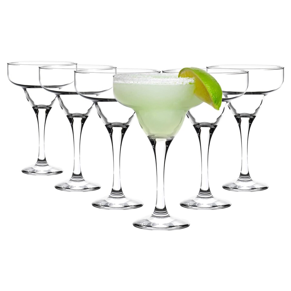 image 1 of Rink Drink Margarita Glasses - 295ml - Clear - Pack of 6