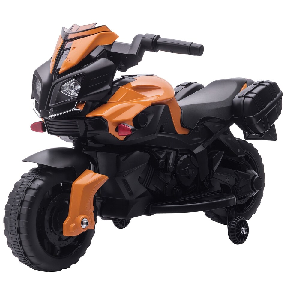 image 1 of HOMCOM Kids 6V Electric Motorcycle Ride-On Toy Battery 18 - 48 months Orange