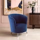 image 1 of Interiors by Premier Blue Tub Chair, Stylish Office Chair, Classy Velvet Chair,  Round Velvet Upholstery Chair for Lounge