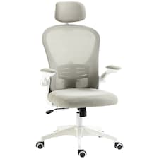 Vinsetto Mesh Office Chair with Headrest, 4D Lumbar Support, Flip-up Arm