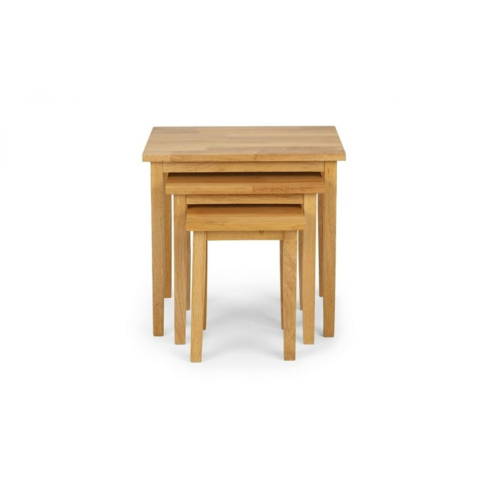 image 1 of Classic Light Oak Nest of Tables | Brown | Brown