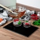 image 5 of Harbour Housewares Glass Kitchen Chopping Board - 30 x 20cm - Black - Cutting Board Worktop Saver Worksurface Protector Glass Chopping Board Black