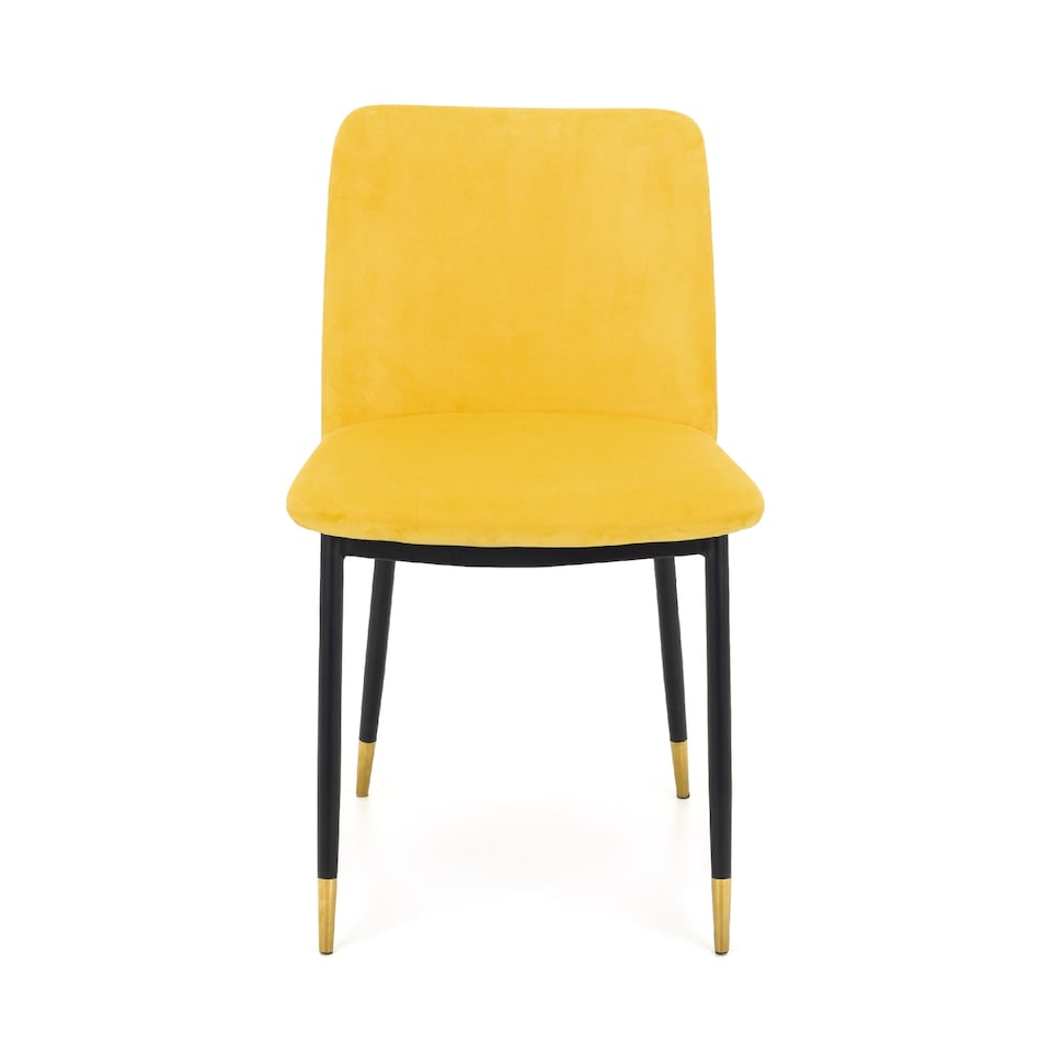 image 1 of Celeste Premium Mustard Dining Chairs - Set of 2