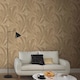 image 2 of Textured Fern Wallpaper in Gold | Gold | Gold | 53cm x 10m