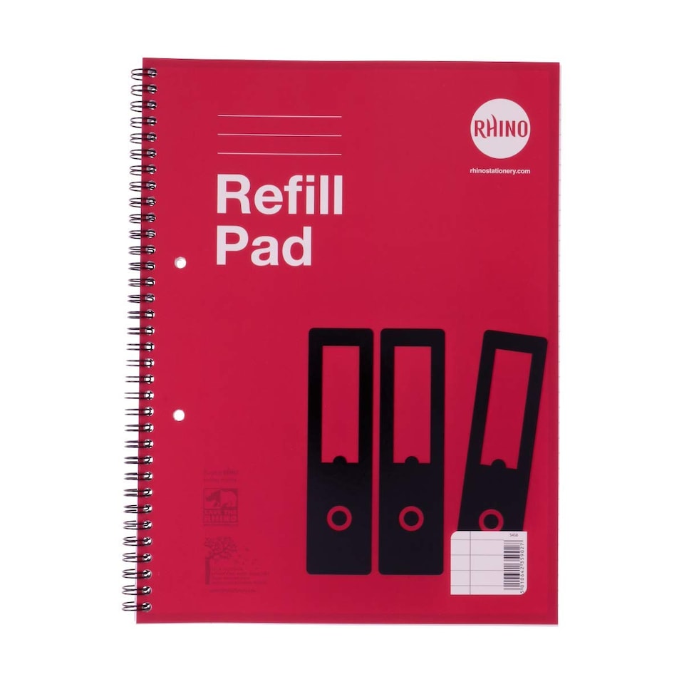 image 1 of Rhino A4 Refill Pad Blue 100 Page 8mm Lined with Margin 1 Pack