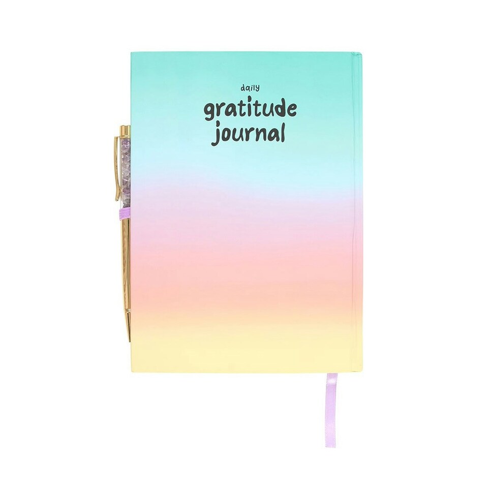 image 1 of Something Different Gratitude Amethyst Diary And Pen - Multicoloured - One Size