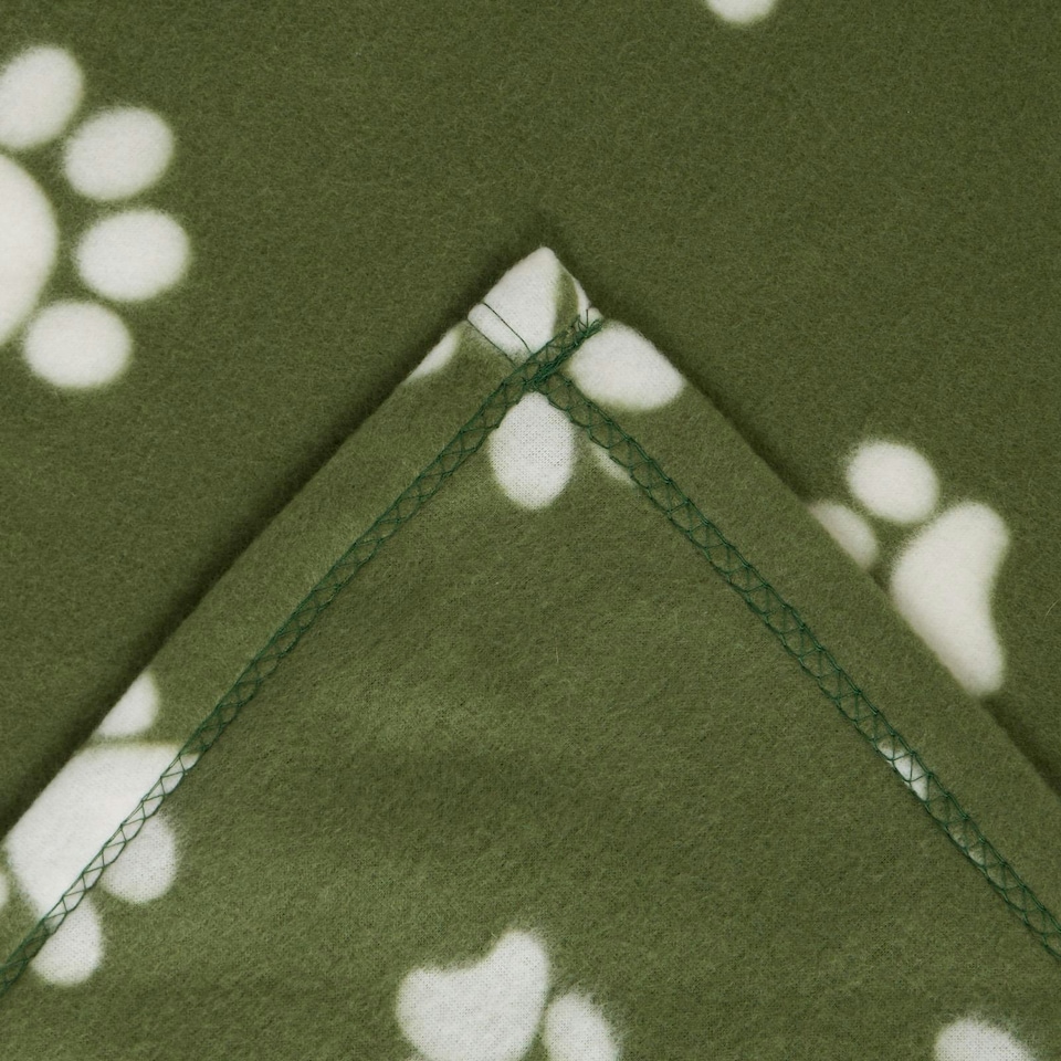 image 1 of OHS Pet Dog Blanket Crate Paw Puppy Animal Mat, 120x150cm - Green