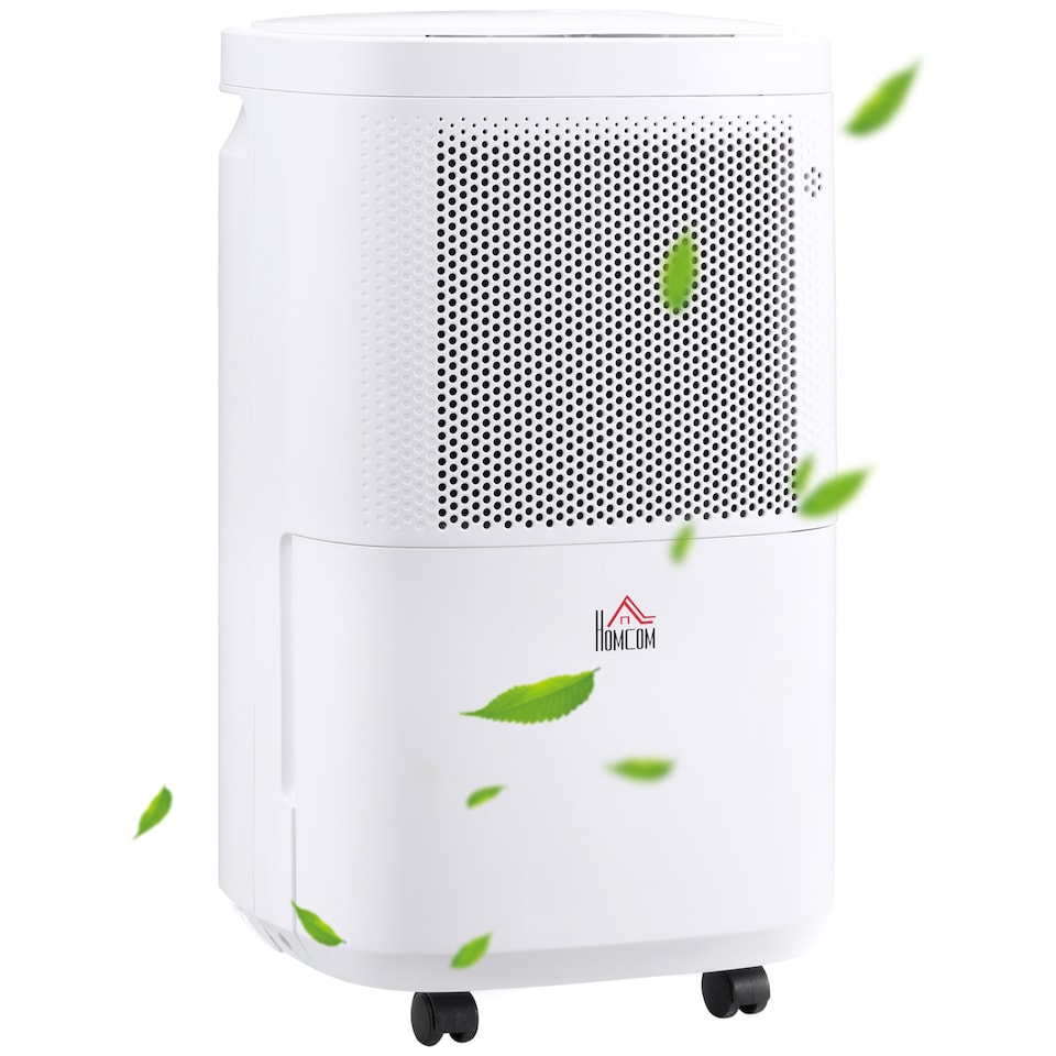 image 1 of HOMCOM 10LDay 2200ML Portable Quiet Dehumidifier with WiFi Smart App Control, Electric Moisture Air Dehumidifier for Home Laundry Basement