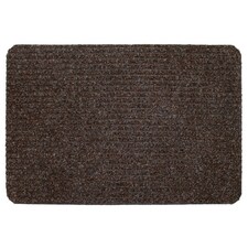 Groundsman Basic Ribbed Door Mat - Dark Brown - 40cm x 60cm