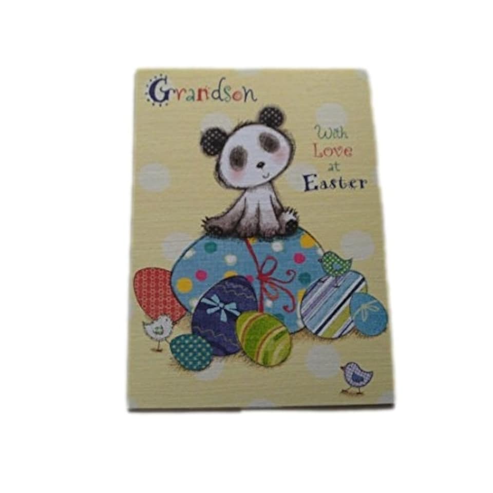 image 1 of Cute Grandson Nice Verse Easter Greeting Card