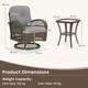 image 10 of COSTWAY 3 Pieces Patio Rattan Bistro Conversation Set Grey