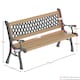 image 3 of Garden Vida 3 Seater Garden Bench Outdoor Patio Seating, Cross Style