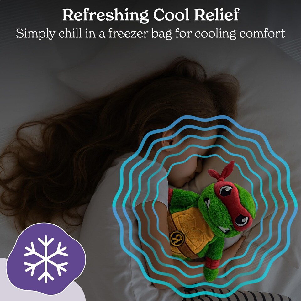 image 1 of Warmies Plush Raphael from Teenage Mutant Ninja Turtles, Microwavable Toy, Weighted Heatable Plushie for Adults and Kids, Stuffed Cuddly Toy, Gently Scented with French Lavender - Red