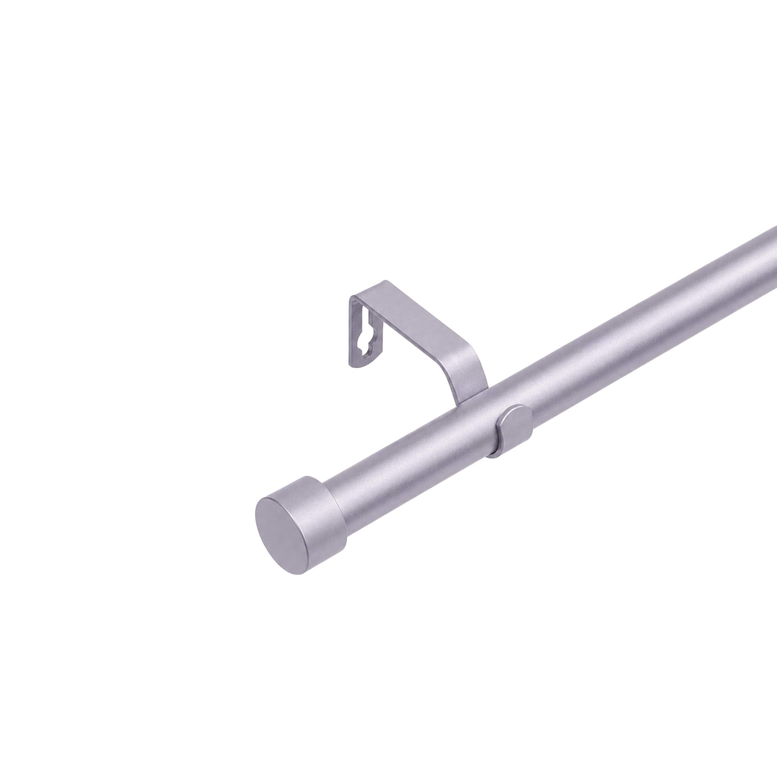 Lister Cartwright 19 mm Matt Silver Extendable Curtain Pole, 70-120 cm