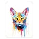 image 3 of Savannah Cat Lover Gift Pet Portrait Orange Black Framed Wall Art Print A4