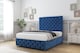 image 3 of Sloomy Watson Navy Plush Divan Bed Base 4 Drawers With 26 Inch Strutted Headboard & 12 Inch Matching Footboard | Blue | Navy | King | 1
