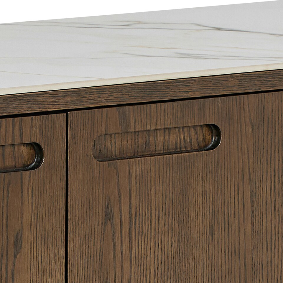 image 1 of Southampton Sideboard With 2 Doors 2 Drawers and 2 Shelves in Cream Ceramic Cream