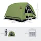 image 8 of Outsunny 3-4 Person Camping Tent, Waterproof Tent Green | Olive Green, Grey