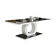 image 1 of Furniturebox Giovani Modern Halo Black/White High Gloss And Glass Coffee Table
