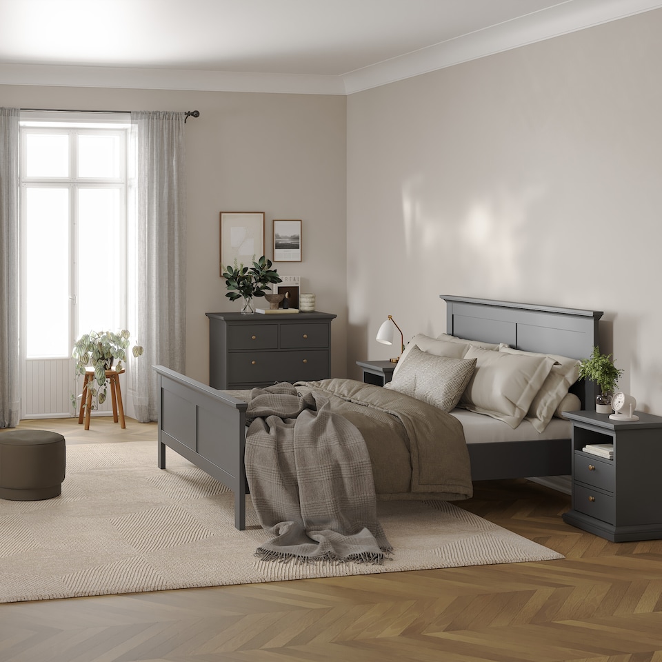 image 1 of Paris Chest of 4 Drawers in Matt Grey