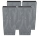 image 1 of URBI 26.5cm Concrete Effect Square Planter with Internal Insert | Grey | Grey & Set of 4 | 4