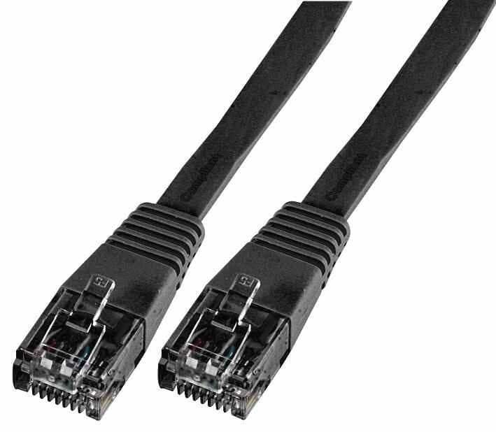 PRO SIGNAL - Flat Cat5e LSOH Ethernet Patch Lead, 5m Black