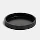 image 1 of OHS Ribbed Round Decorative Tray Table Organiser Countertop Storage | Black
