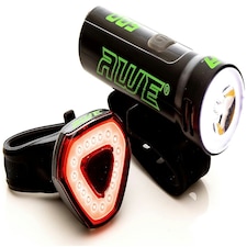 AWE AWEBlast 530 Lumens Super Bright USB Rechargeable Bike Light Set Front/Rear