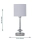 image 6 of First Choice Lighting Chrome Jewelled Table Lamp with White Pleat Shade Chrome | White