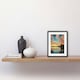 image 2 of Atmospheric Cloud Reflections Early Morning Dawn Mono Lake 9x7" Black Framed Wall Art Print
