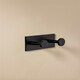 image 2 of Cosmic Double Coat Hook with Durable Metal for Bathroom, Matt Finish Black