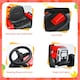 image 9 of COSTWAY 12V Kids Ride On Tractor with Trailer Music Red