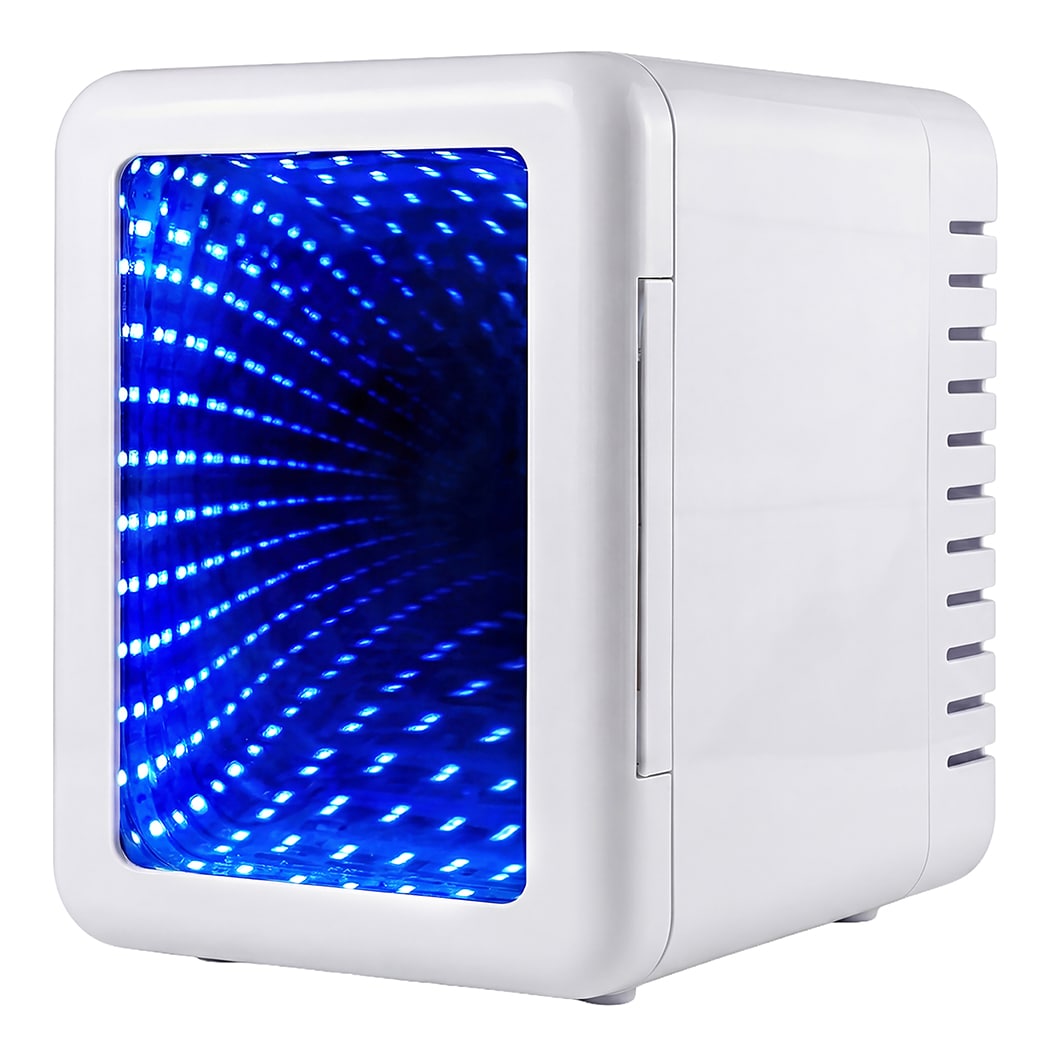 Spector Portable Camping Fridge Freezer, Heat & Cool, 7 LED Lights, White