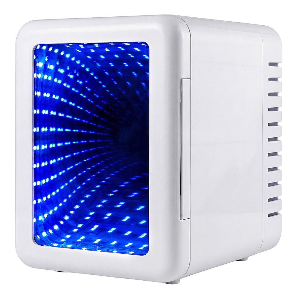 image 1 of Spector Portable Camping Fridge Freezer, Heat & Cool, 7 LED Lights, White
