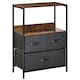 image 1 of HOMCOM 3 Drawer Storage Chest Unit Home Cabinet w  Shelves Home Living Room Bedroom Entryway Living Furniture, Black