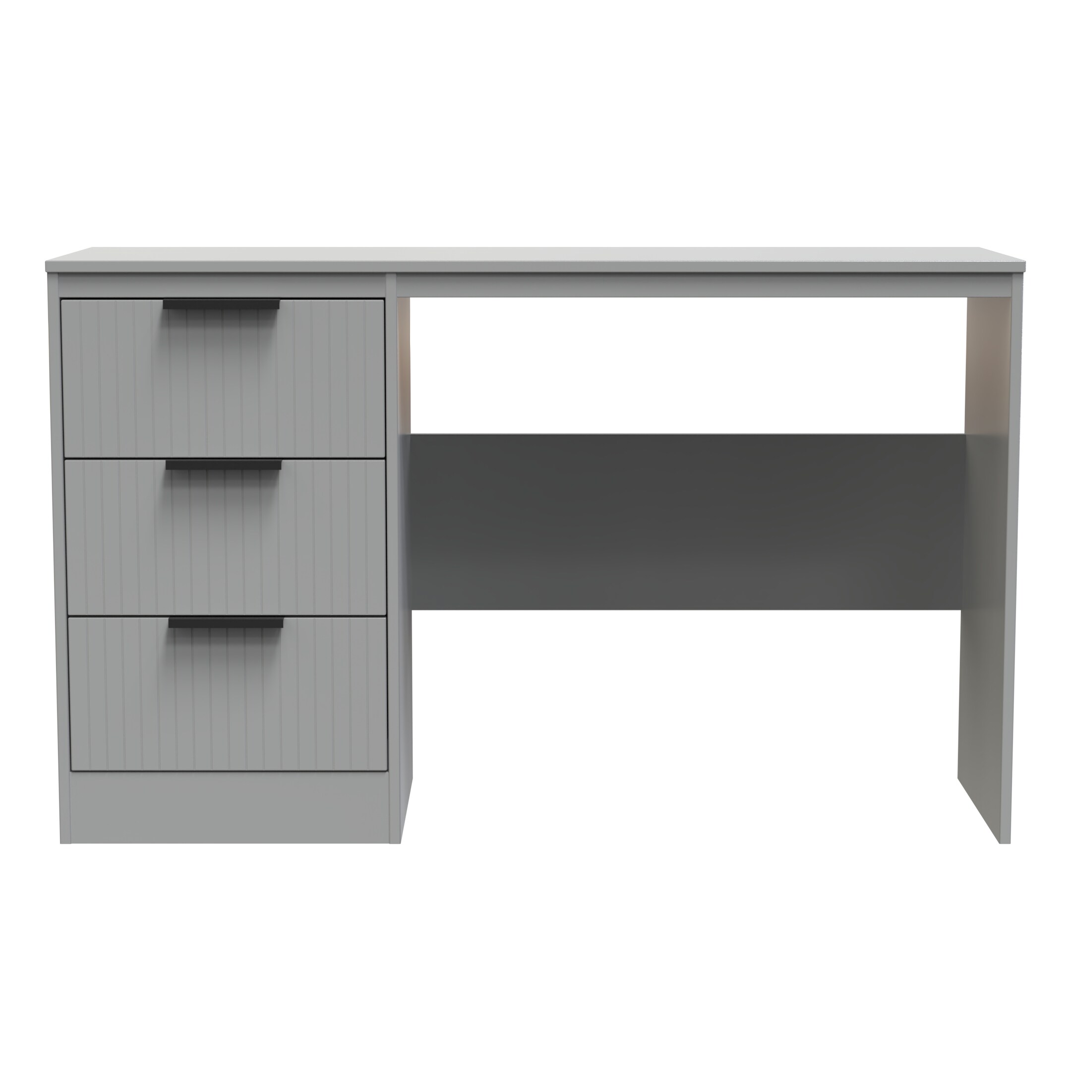 Denver 3 Drawer Wide Desk in Dusk Grey
