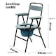 image 5 of Folding Steel Commode Toilet Chair Foldable Seat And Pan Portable disability aid