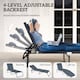 image 3 of Outsunny Folding Beach Chair Chaise Lounge 4 Adjustable Positions, Grey | Grey