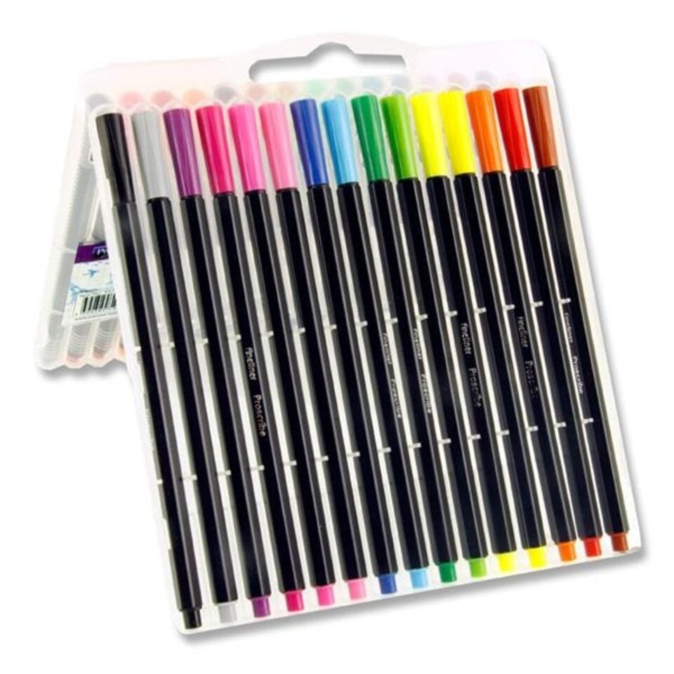 image 1 of Box of 30 Hexagrip Fineliner Coloured Pens by Pro:scribe