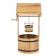 image 8 of Oypla Garden Wooden Wishing Well Flower Planter Ornamental Plant Pot Brown