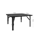 image 2 of Living and Home Square Wooden Folding Coffee Table - Black - 70cm